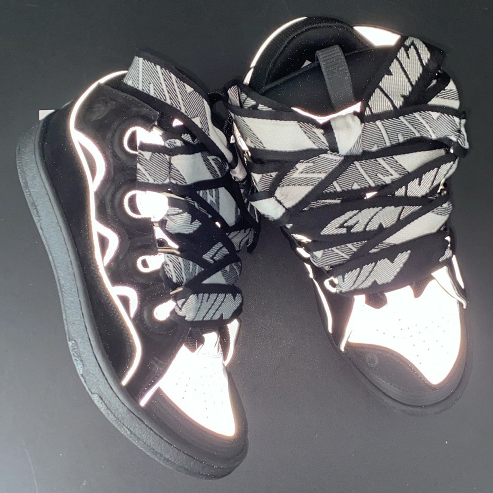 Lanvin leather curb sneakers